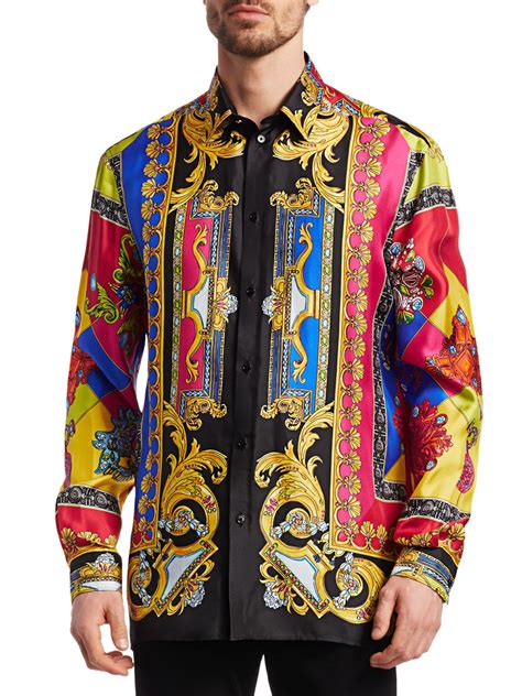 silk versace shirt men's.